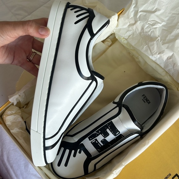 Fendi X Joshua Vides Edition Leather Sneakers - Picture 8 of 11
